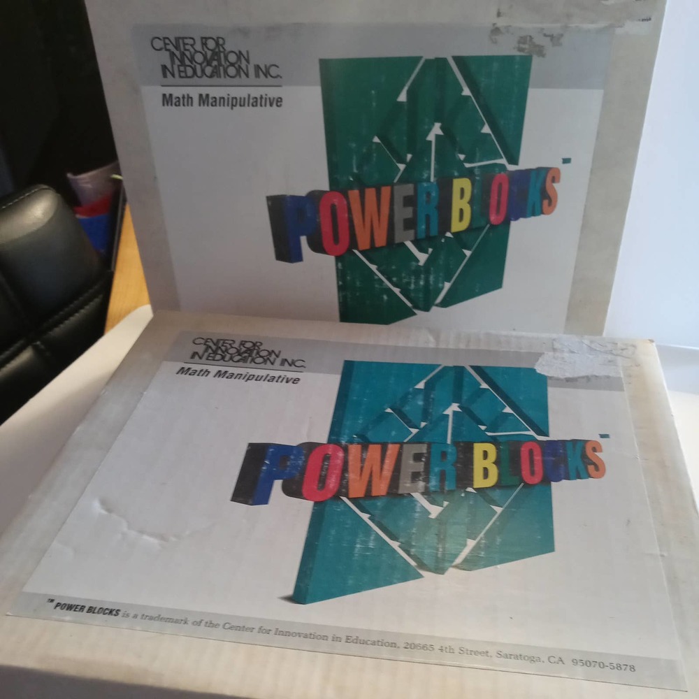 TWO Math Manipulatives Power Blocks by Center for Innovation TWO full boxes